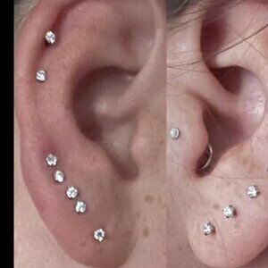 Stainless Hypoallergenic Cubic Zirconia Studs